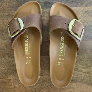 Birkenstock Leather Madrid Big Buckle Size 8 (38)